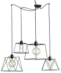 Φωτιστικό Οροφής I-Brooklyn-S4 Black Luce Ambiente Design Metal