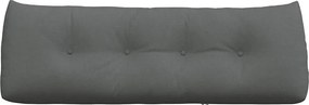 vidaXL Μαξιλάρι Πλάτης Σκούρο Γκρι 140 x 24 x 50 εκ ύφασμα
