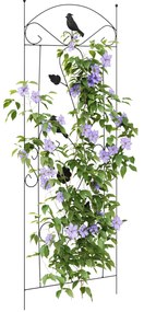 vidaXL Φράχτης Κήπου 3 pcs Μαύρο 112 x 40 εκ Ατσάλι