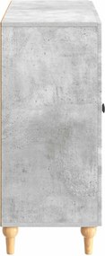 vidaXL Πλαϊνό γραφείο Γκρι Σκυροδέματος 89 x 34,5 x 80 εκ