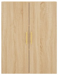vidaXL Ντουλάπι Sonoma δρυς 69,5 x 34 x 180 εκ. από Επεξεργασμένο Ξύλο