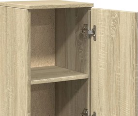 vidaXL Ντουλάπι Μπάνιου Sonoma Δρυς 30x30x190 εκ. Επεξεργασμένο Ξύλο