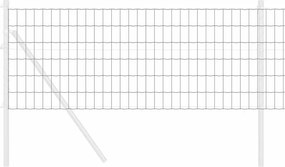 vidaXL Φράχτης Εuro Γκρι 0,4 x 25 μ Σίδηρος με επικάλυψη PVC
