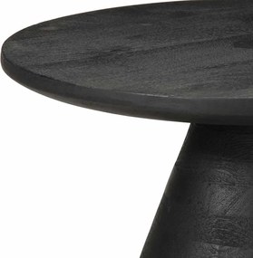 vidaXL Τραπεζάκι Μαύρο Ø50x40 cm από μασίφ ξύλο Mango