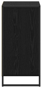 vidaXL Πλαϊνό γραφείο με συρτάρι Μαύρη Οξυά 81 x 36 x 150.5 εκ.