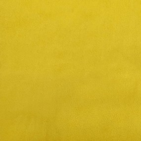 Καναπές Διθέσιος Κίτρινο 120 εκ. Βελούδινος με Διακ. Μαξιλάρια - Κίτρινο