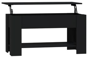 vidaXL Τραπεζάκι Σαλονιού Μαύρο 102x49x42 εκ. από Επεξεργασμένο Ξύλο