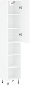 vidaXL Ντουλάπι Λευκό 34,5 x 34 x 180 εκ. από Επεξεργασμένο Ξύλο