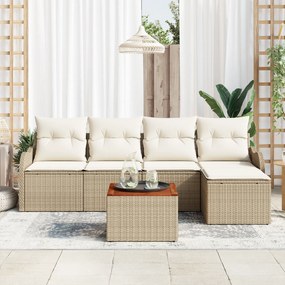 vidaXL Σετ Καναπέ Κήπου 6 pcs Beige, λευκό