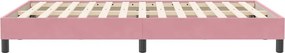 vidaXL Box Spring Κρεβάτι χωρίς στρώμα Ροζ 120x210 cm Βελούδινο