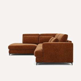 Καναπές γωνιακός αριστερός από βελούδινο chenille, Marsile