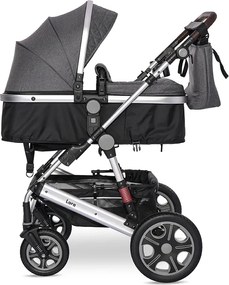 BABY STROLLER LORA STEEL GREY + MAMA BAG