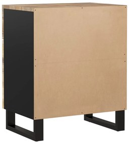 vidaXL Κομοδίνο 50x33x60 εκ. Μασίφ Ξύλο Μάνγκο &amp; Επεξεργασμένο Ξύλο