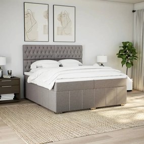 ΚΡΕΒΑΤΙ BOXSPRING ΜΕ ΣΤΡΩΜΑ TAUPE 200X200 ΕΚ. ΥΦΑΣΜΑΤΙΝΟ 3294086