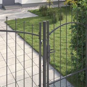 vidaXL Πύλη Κήπου WOERDEN 175 x 400 cm Κλειδώσιμο Ατσάλι Γκρι