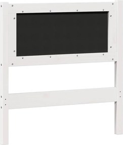 vidaXL Κεφαλάρι Άλλο Λευκό και ανοιχτό γκρι 75 cm Μασίφ ξύλο πεύκου