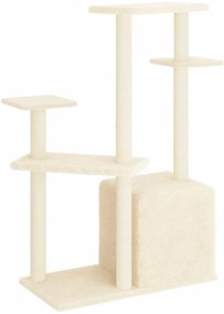 vidaXL Γατόδεντρο Κρεμ 107,5 εκ. με Στύλους Ξυσίματος από Σιζάλ