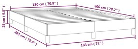 Σκελετός Κρεβατιού Χωρίς Στρώμα Αν. Γκρι 180x200 εκ.Υφασμάτινο - Γκρι