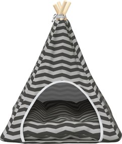 vidaXL Teepee για κατοικίδια με μαξιλάρι 60 x 60 x 70 cm Πολυεστέρας
