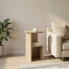 vidaXL Τραπεζάκι Πλευράς Sonoma Δρυς Ø 39,5 x 55 εκ.