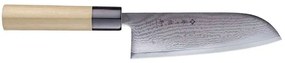 Μαχαίρι Santoku Shippu FD-597 16,5cm Από Δαμασκηνό Ατσάλι Silver-Natural Tojiro Ατσάλι,Ξύλο