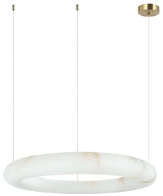 Φωτιστικό Οροφής 2543 Φ49x210cm Dim Led 3600lm 35W 3000K Alabaster White-Brass