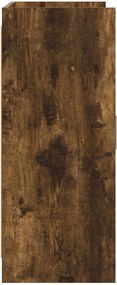 vidaXL Πλαϊνό γραφείο Smoked Oak 98,5 x 33 x 80 εκ Επεξεργασμένο Ξύλο