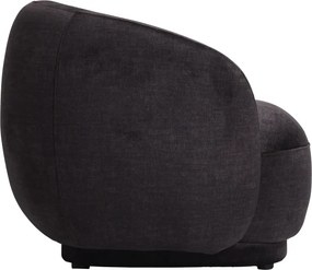 Πολυθρόνα Freya pakoworld ύφασμα σε ανθρακί απόχρωση 93x87x76εκ