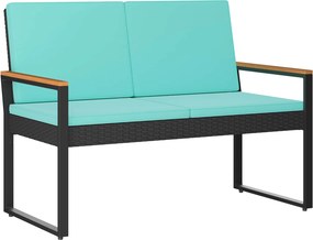 vidaXL Σετ Εξωτερικών Επίπλων 4 τμχ. Μαύρο και Τυρκουάζ