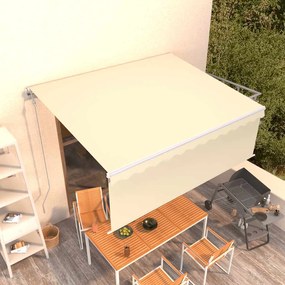 vidaXL Τέντα Συρόμενη Αυτόματη με Σκίαστρο Κρεμ 4 x 3 μ.