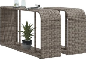 vidaXL Ράφια Αποθήκευσης 2 τεμ. Γκρι από Συνθετικό Ρατάν