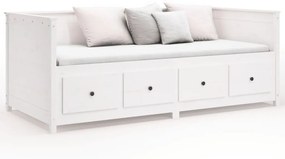 vidaXL Κρεβάτι ημέρας χωρίς στρώμα Λευκό 75x190 cm Στερεό ξύλο πεύκο