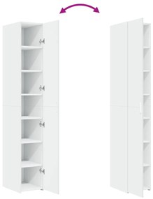 vidaXL Ντουλάπι Λευκό 30x42,5x185 εκ. από Επεξεργασμένο Ξύλο