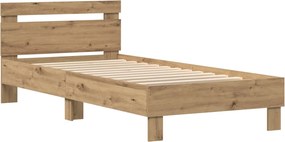 vidaXL Σκελετός Κρεβατιού Artisan Oak 75 x 190 cm Επεξεργασμένο Ξύλο