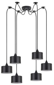Φωτιστικό Οροφής Κρεμαστό Adept 77-9041 50x300 6xE27 60W Black Homelighting Metal