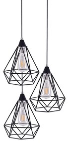 Φωτιστικό Οροφής Τρίφωτο Homelighting Mila 77-4347 Black