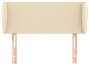 Κεφαλάρι με Πτερύγια Κρεμ 93x23x78/88 εκ. Υφασμάτινο 3116851