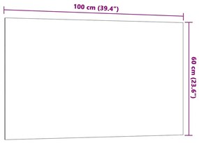 vidaXL Πίνακας Επιτοίχιος Μαγνητικός Μαύρος 100x60εκ. από Ψημένο Γυαλί