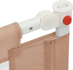 vidaXL Μπάρα Κρεβατιού Προστατευτική Taupe 150 x 25 εκ. Υφασμάτινη