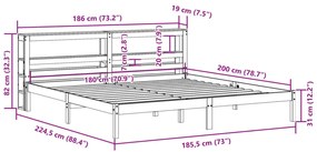 ΣΚΕΛΕΤΟΣ ΚΡΕΒ. ΧΩΡΙΣ ΣΤΡΩΜΑ ΛΕΥΚΟ 180X200 ΕΚ ΜΑΣΙΦ ΠΕΥΚΟ 3305729