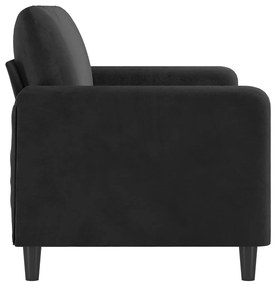 vidaXL Καναπές Διθέσιος Μαύρος 140 εκ. Βελούδινος