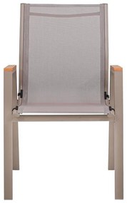 Καρέκλα FL5050 Fylliana Textilene Μπέζ - Γκρί 61x56x90 εκ. 61x56x90 εκ.