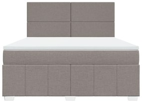 ΚΡΕΒΑΤΙ BOXSPRING ΜΕ ΣΤΡΩΜΑ TAUPE 180X200 ΕΚ. ΥΦΑΣΜΑΤΙΝΟ 3294044