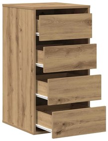 vidaXL Συρταριέρα Γωνιακή Αρτισιανή Δρυς 40x41x76 εκ. Επεξεργ. Ξύλο