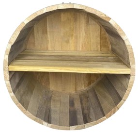 Tesias Ράφια από βαρέλι με 2 χωρίσματα - 22x16cm-Tesias  TES-785