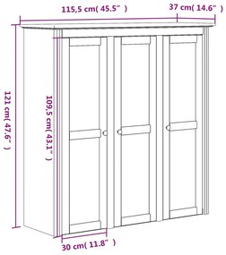 ΝΤΟΥΛΑΠΙ BODO ΛΕΥΚΟ/ΚΑΦΕ 115,5X43X200,5 ΕΚ. ΜΑΣΙΦ ΞΥΛΟ ΠΕΥΚΟΥ 3206452