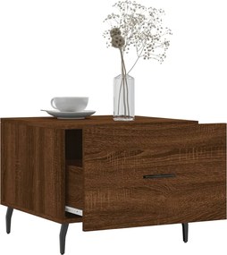 vidaXL Τραπεζάκια Σαλονιού 2 τεμ Brown Oak 50x50x40 εκ Επεξ. Ξύλο