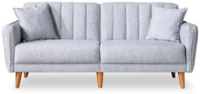Καναπές 3θέσιος κρεβάτι PWF-0178 με ύφασμα γκρι 202x80x85 εκ Υλικό: FABRIC 071-000451