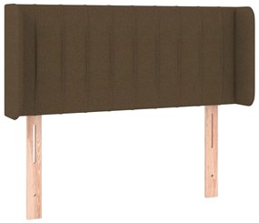 vidaXL Κεφαλάρι με Πτερύγια Σκούρο Καφέ 83x16x78/88 εκ. Υφασμάτινο