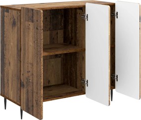 vidaXL Πλαϊνό γραφείο Παλαιωμένο ξύλο 89 x 34,5 x 82 εκ.